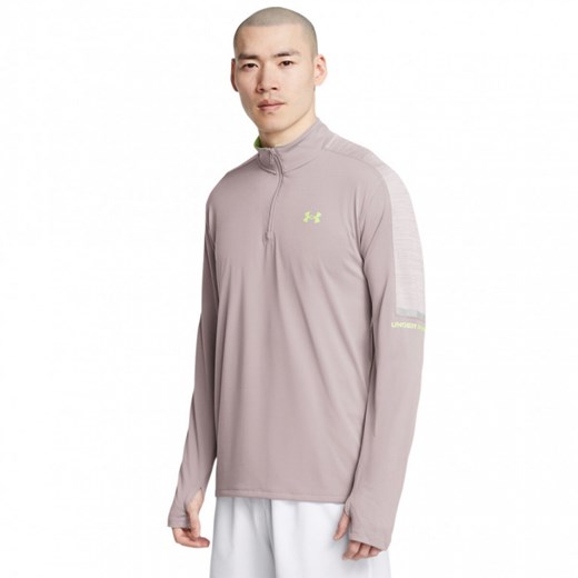 Męski longsleeve treningowy Under Armour UA Tech Utility 1/4 Zip - beżowy ze sklepu Sportstylestory.com w kategorii T-shirty męskie - zdjęcie 175165577