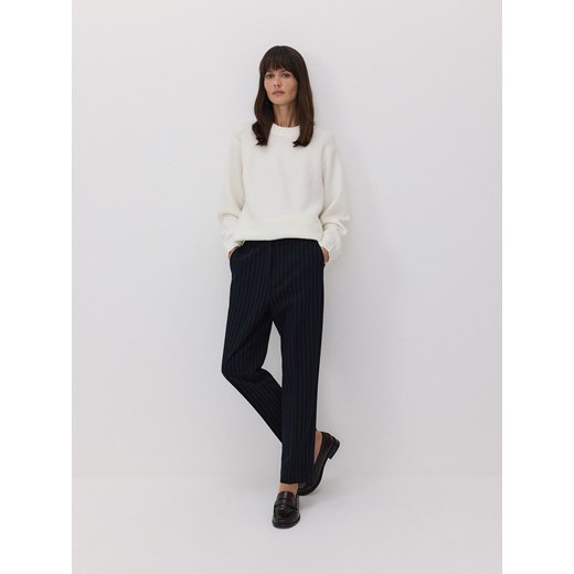 Reserved - Spodnie jogger z wiskozą - granatowy Reserved XL Reserved