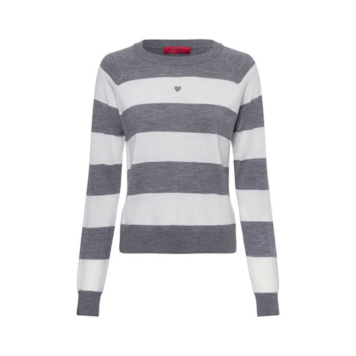 MAX&Co. Damski sweter z dzianiny - Doberman1 Kobiety Wełna melanżowy w paski ze sklepu vangraaf w kategorii Swetry damskie - zdjęcie 175166299