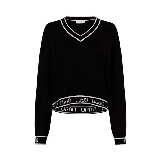Liu Jo Collection Sweter damski z dzianiny - Maglia Kobiety czarny jednolity ze sklepu vangraaf w kategorii Swetry damskie - zdjęcie 175166309