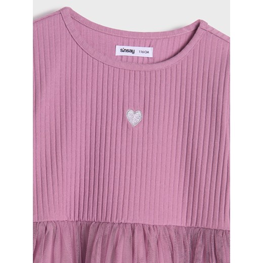 Sukienka dziewczęca różowa Sinsay 