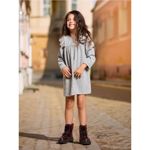 Sinsay - Sukienka z falbaną - szary ze sklepu Sinsay w kategorii Sukienki dziewczęce - zdjęcie 175172849