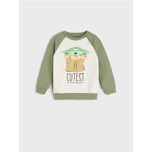 Sinsay - Bluza Baby Yoda - kremowy Sinsay 86 Sinsay