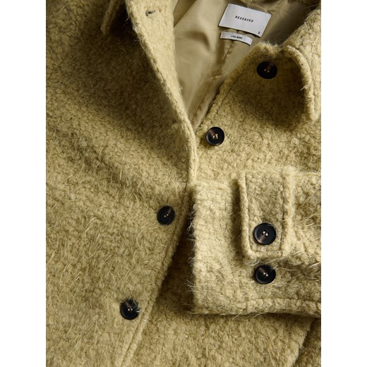 Reserved - Krótka kurtka z wełną - zielony Reserved M Reserved