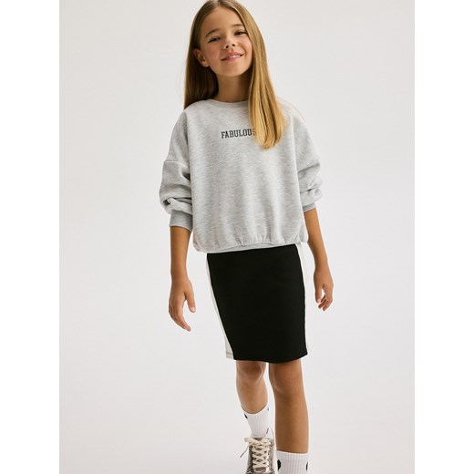 Reserved - Ołówkowa spódnica z lampasami - czarny Reserved 158/164 (12-13 lat) Reserved