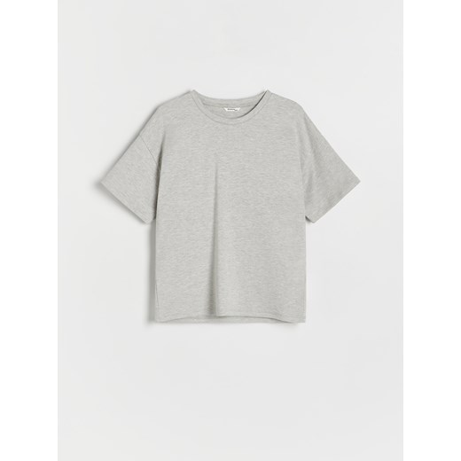 Reserved - Gładki t-shirt - jasnoszary Reserved 140 (9 lat) Reserved okazja
