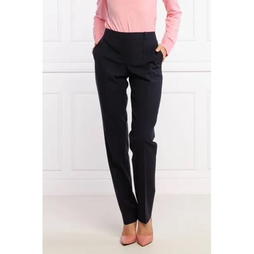 BOSS BLACK Wełniane spodnie Tamea | Regular Fit ze sklepu Gomez Fashion Store w kategorii Spodnie damskie - zdjęcie 175176409