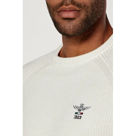 Sweter męski Aeronautica Militare biały
