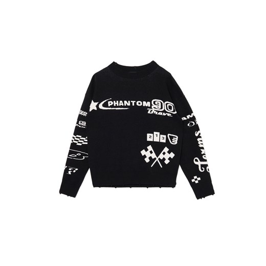 Cropp - Sweter w racingowym stylu - czarny Cropp XL Cropp