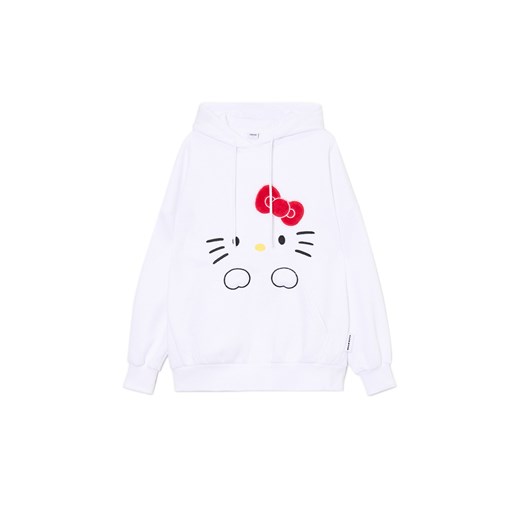 Cropp - Biała bluza hoodie Hello Kitty - biały ze sklepu Cropp w kategorii Bluzy damskie - zdjęcie 175177865