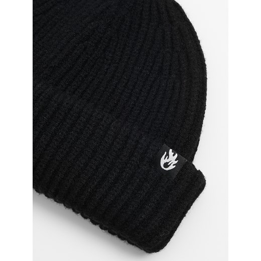 Cropp - Dzianinowa czapka short beanie - czarny Cropp Uniwersalny Cropp