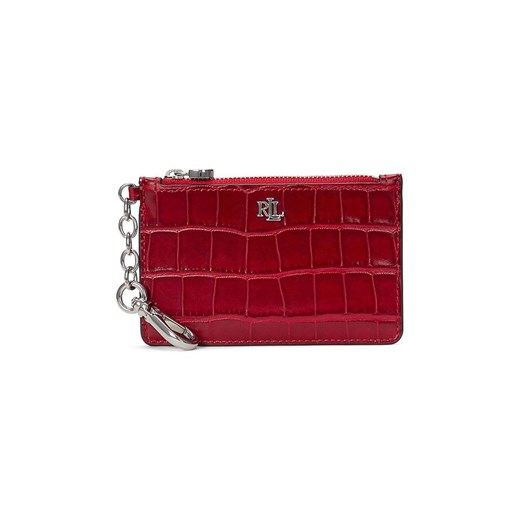 Lauren Ralph Lauren portfel skórzany damski kolor czerwony 432951705 ze sklepu ANSWEAR.com w kategorii Portfele damskie - zdjęcie 175179196