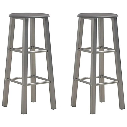 Antracytowy zestaw dwóch stołków barowych loft L8-W55 - id: 45563 - marki Elior - 175180518 Antracytowy zestaw dwóch stołków barowych loft L8-W55 ze sklepu Edinos.pl w kategorii Dom - zdjęcie 175180518