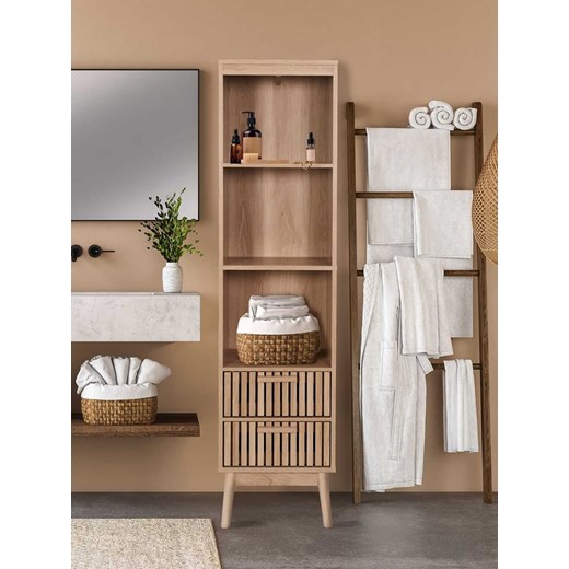 THE HOME DECO FACTORY Regał stojący &quot;Klaus&quot; w kolorze brązowym - 40 x 160 x 30 cm ze sklepu Limango Polska w kategorii Regały i witryny - zdjęcie 175181529