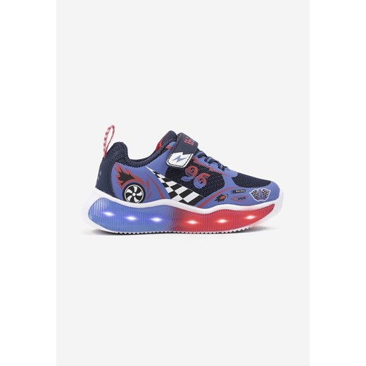 Niebieskie Płaskie Buty Sportowe Sneakersy z Ledami i Bajkowym Motywem Erinda ze sklepu born2be.pl w kategorii Buty sportowe dziecięce - zdjęcie 175183985