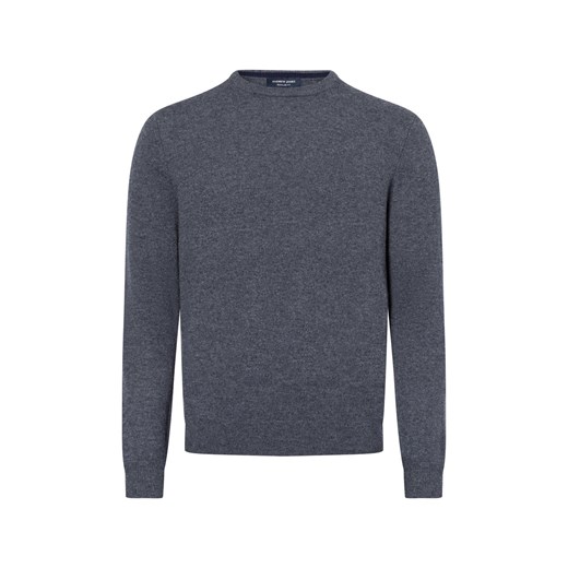 Andrew James Męski sweter Mężczyźni Kaszmir antracytowy jednolity ze sklepu vangraaf w kategorii Swetry męskie - zdjęcie 175184957
