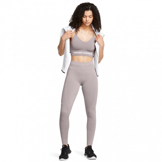 Damskie legginsy treningowe Under Armour UA Vanish Seamless Legging - beżowe ze sklepu Sportstylestory.com w kategorii Spodnie damskie - zdjęcie 175187886