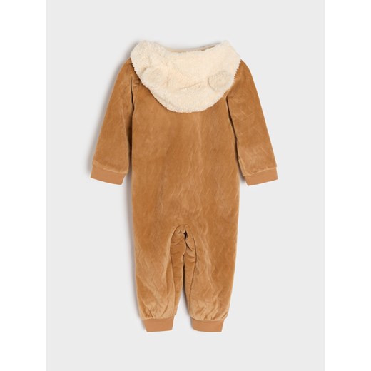 Sinsay - Pajacyk z kapturem - brązowy Sinsay 86 Sinsay