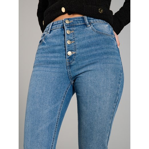 Sinsay - Jeansy flare - niebieski Sinsay 34 Sinsay