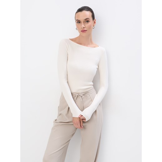 Mohito - Sweter basic - kremowy ze sklepu Mohito w kategorii Swetry damskie - zdjęcie 175193246