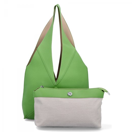 Torebka Shopper Bag z Kosmetyczką firmy Herisson 1901F731 Zielona Herisson One Size promocja PaniTorbalska