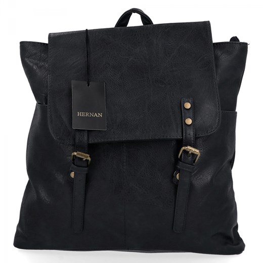Plecak Damski Vintage XL firmy Hernan HB0230 Czarny Hernan One Size PaniTorbalska okazyjna cena