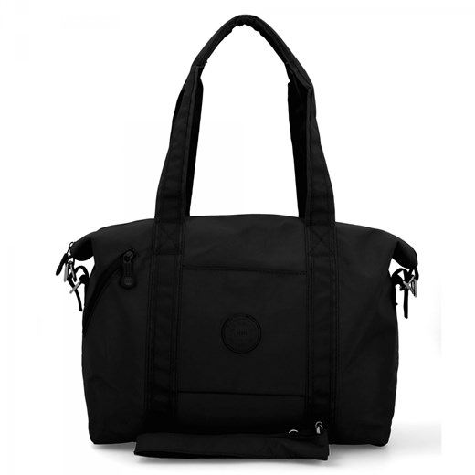 Torebka Damska Shopper Bag firmy Hernan 073 Czarna ze sklepu PaniTorbalska w kategorii Torby Shopper bag - zdjęcie 175196329