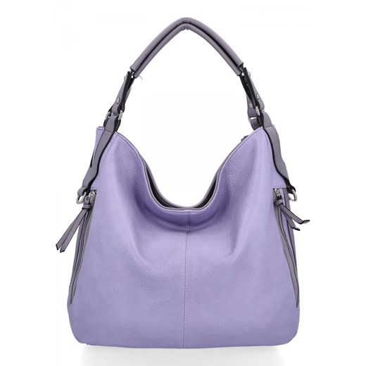 Uniwersalna Torebka Damska XL Hernan HB038 Jasno Fioletowa ze sklepu PaniTorbalska w kategorii Torby Shopper bag - zdjęcie 175196439