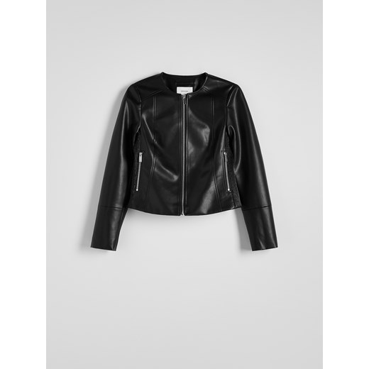 Reserved - Kurtka ramoneska z imitacji skóry - czarny Reserved S Reserved