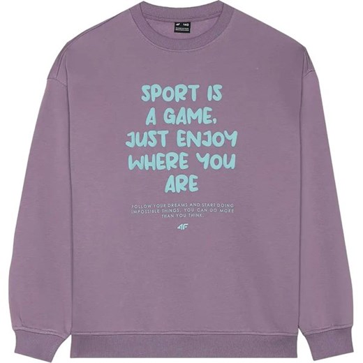 Bluza dziewczęca TSWSF1214 4F ze sklepu SPORT-SHOP.pl w kategorii Bluzy dziewczęce - zdjęcie 175199958