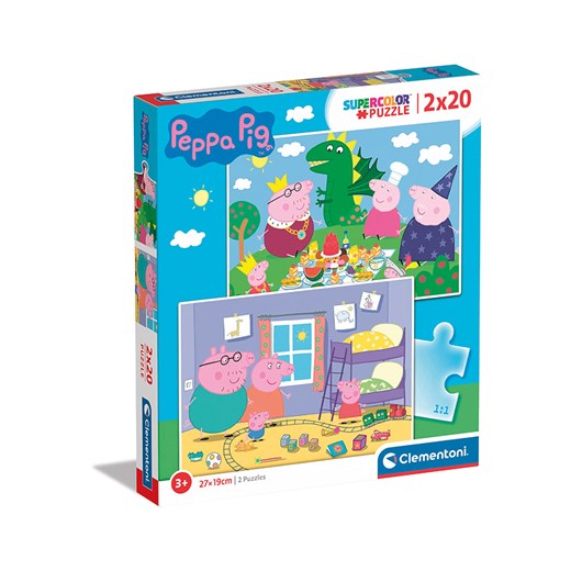 Clementoni Zestawy puzzli (2 szt.) &quot;Świnka Peppa&quot; - 2 x 20 szt. - 3+ ze sklepu Limango Polska w kategorii Puzzle - zdjęcie 175200847