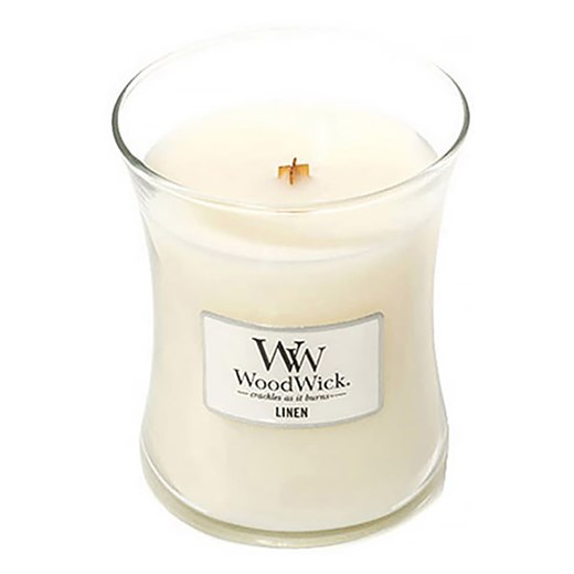 WoodWick Świeca zapachowa &quot;Linen&quot; - 275 g ze sklepu Limango Polska w kategorii Świece i dyfuzory - zdjęcie 175201019