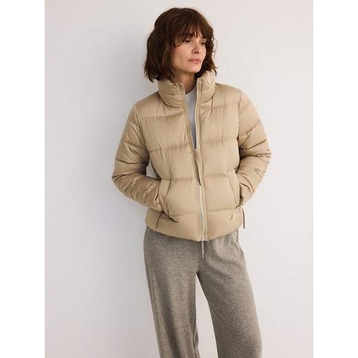 Reserved - Pikowana kurtka - beżowy Reserved M Reserved