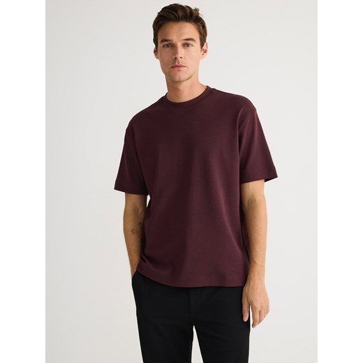 Reserved - T-shirt boxy - mahoniowy Reserved XXL Reserved