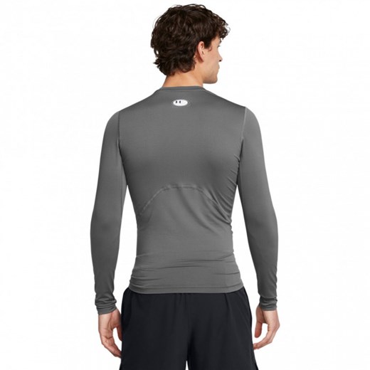 Męski longsleeve treningowy Under Armour UA Hg Armour Comp Ls - szary ze sklepu Sportstylestory.com w kategorii T-shirty męskie - zdjęcie 175209438