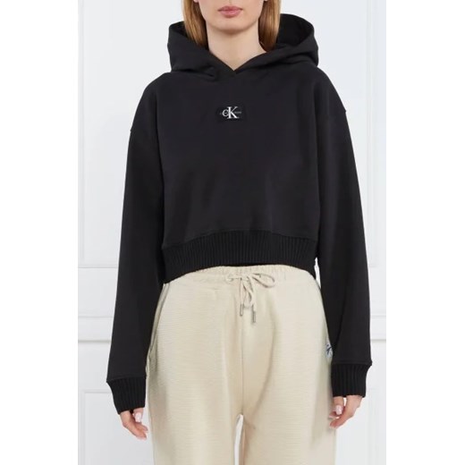 CALVIN KLEIN JEANS Bluza BADGE WIDE SLEEVES | Cropped Fit ze sklepu Gomez Fashion Store w kategorii Bluzy damskie - zdjęcie 175212627