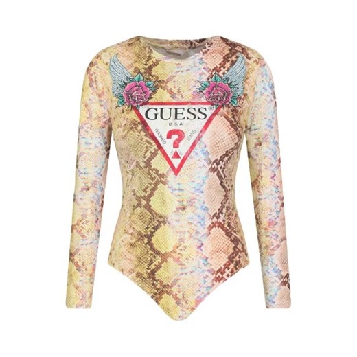 GUESS Body LS GUESS LOGO SNAKE | Slim Fit ze sklepu Gomez Fashion Store w kategorii Bluzki damskie - zdjęcie 175212696