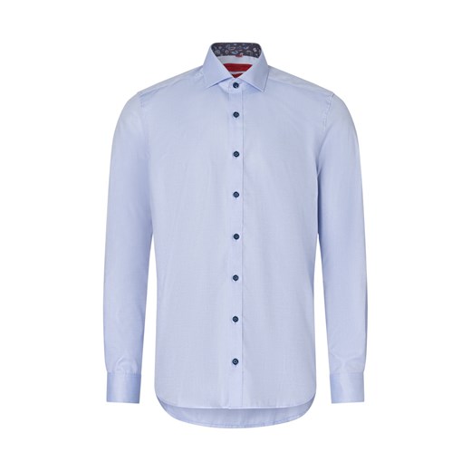 Finshley & Harding Męska koszula biznesowa Mężczyźni Slim Fit Bawełna jasnoniebieski jednolity ze sklepu vangraaf w kategorii Koszule męskie - zdjęcie 175213367