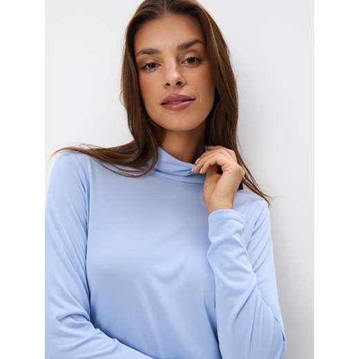 Bluzka damska Mohito z długimi rękawami z golfem 