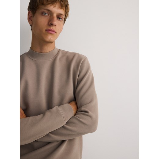 Reserved - Bluza ze stójką - beżowy ze sklepu Reserved w kategorii Bluzy męskie - zdjęcie 175214789