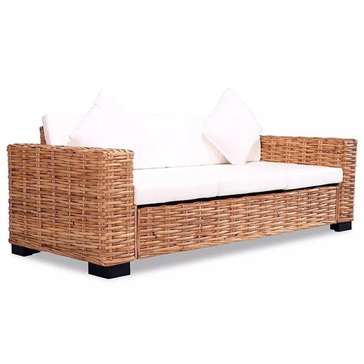 Rattanowa sofa trzyosobowa - Sigvart 3Q ze sklepu Edinos.pl w kategorii Sofy i kanapy - zdjęcie 175215977