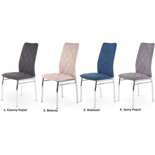 Krzesło pikowane jasny popiel - Rankin Elior One Size Edinos.pl