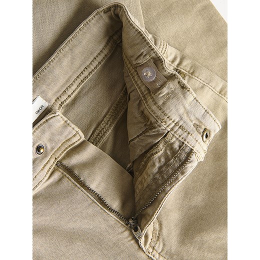 Reserved - Elastyczne spodnie slim - beżowy Reserved 140 (9 lat) Reserved