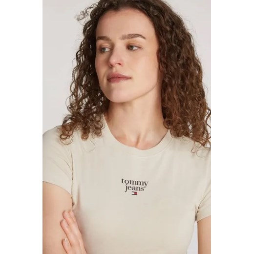 Bluzka damska Tommy Jeans z bawełny z okrągłym dekoltem