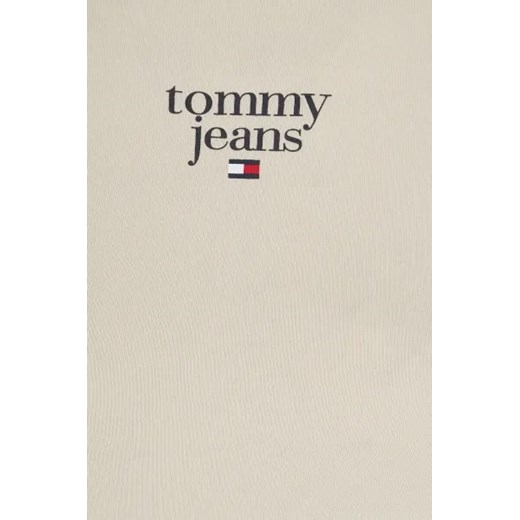 Bluzka damska Tommy Jeans casual na wiosnę z bawełny z okrągłym dekoltem