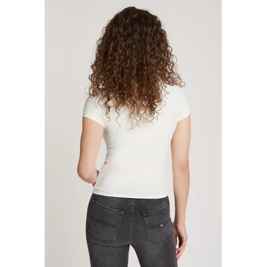 Bluzka damska Tommy Jeans bawełniana z okrągłym dekoltem z krótkimi rękawami