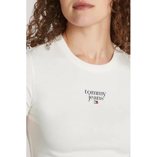 Bluzka damska Tommy Jeans z krótkimi rękawami z okrągłym dekoltem