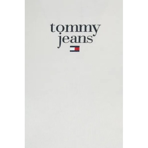 Bluzka damska Tommy Jeans biała bawełniana