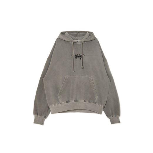 Cropp - Bluza hoodie z naszywką - czarny Cropp M Cropp