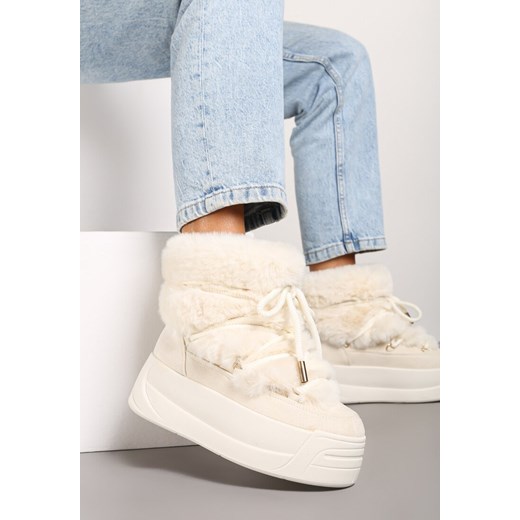 Śniegowce damskie Born2be wiązane casualowe 